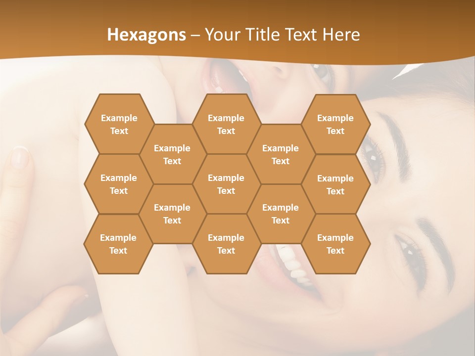 A Woman And A Child Are Smiling For The Camera PowerPoint Template