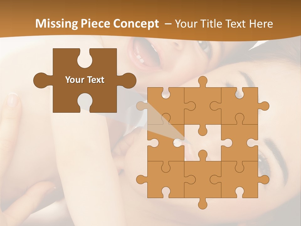 A Woman And A Child Are Smiling For The Camera PowerPoint Template