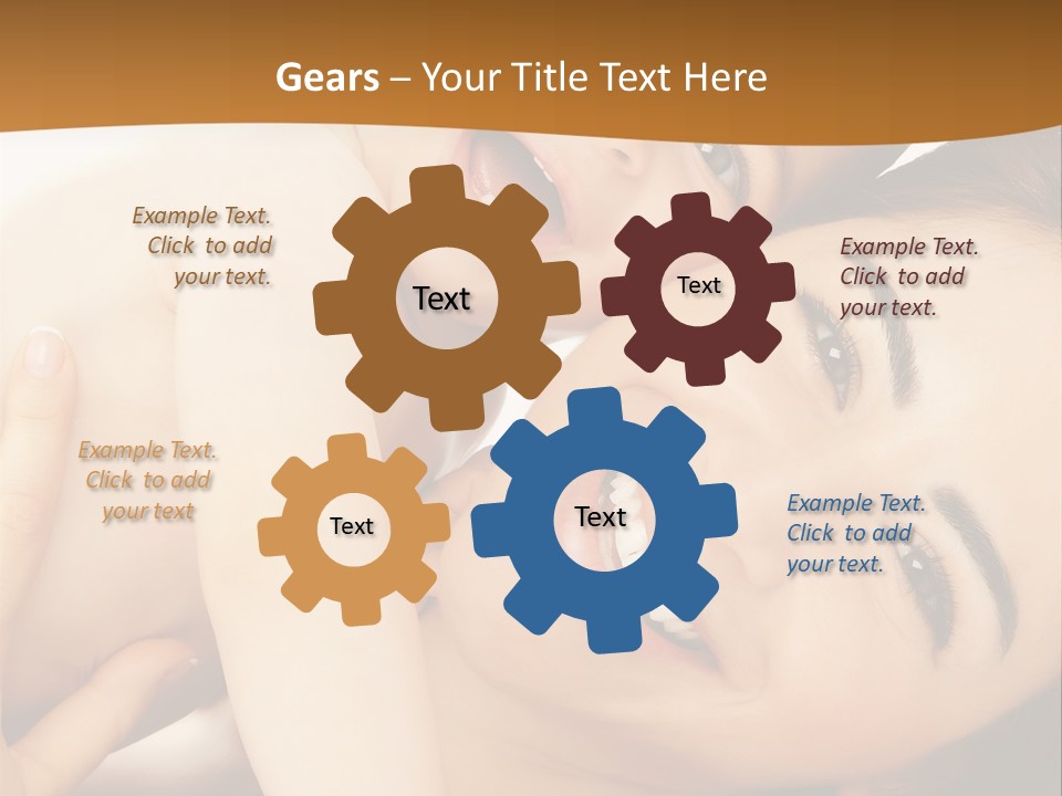 A Woman And A Child Are Smiling For The Camera PowerPoint Template