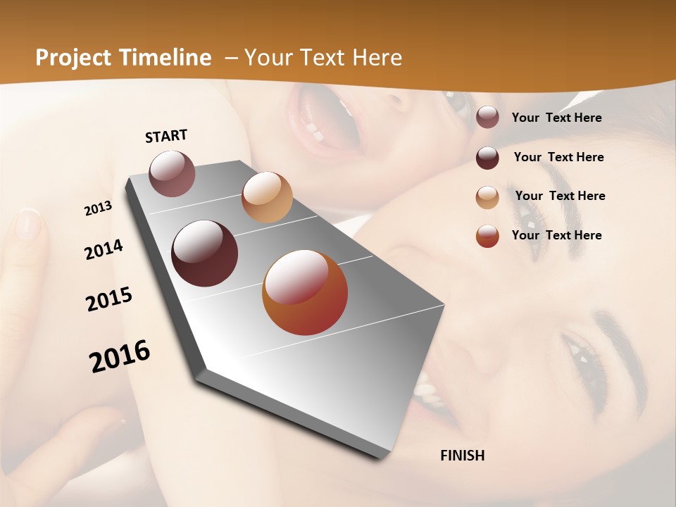 A Woman And A Child Are Smiling For The Camera PowerPoint Template