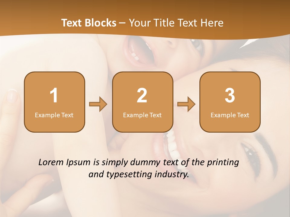 A Woman And A Child Are Smiling For The Camera PowerPoint Template
