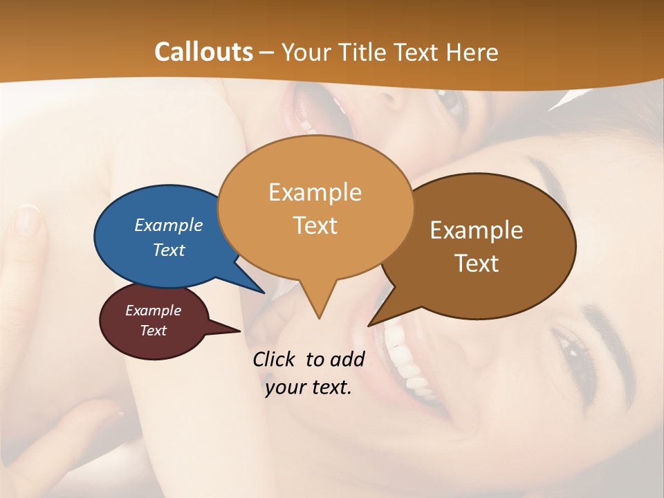 A Woman And A Child Are Smiling For The Camera PowerPoint Template