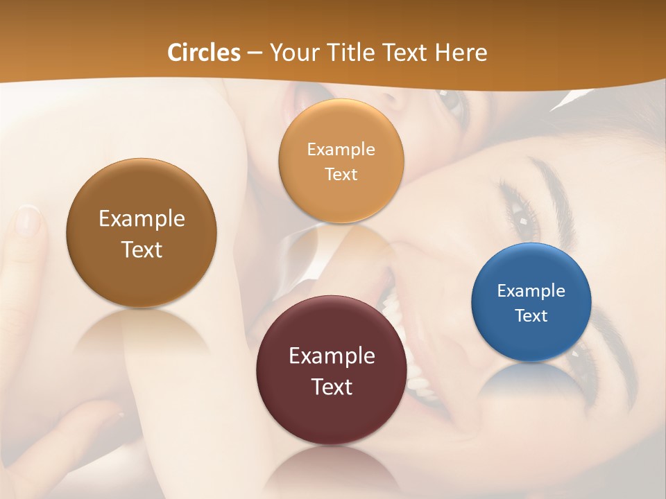 A Woman And A Child Are Smiling For The Camera PowerPoint Template