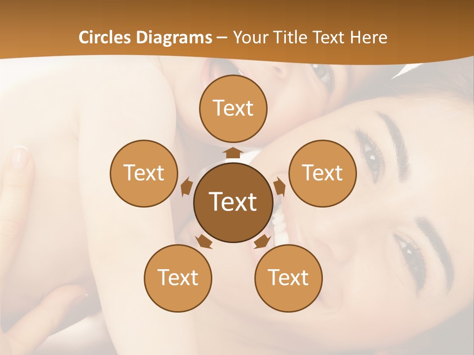 A Woman And A Child Are Smiling For The Camera PowerPoint Template