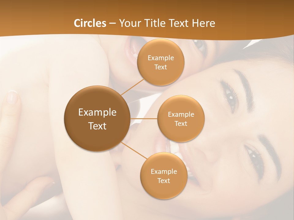 A Woman And A Child Are Smiling For The Camera PowerPoint Template