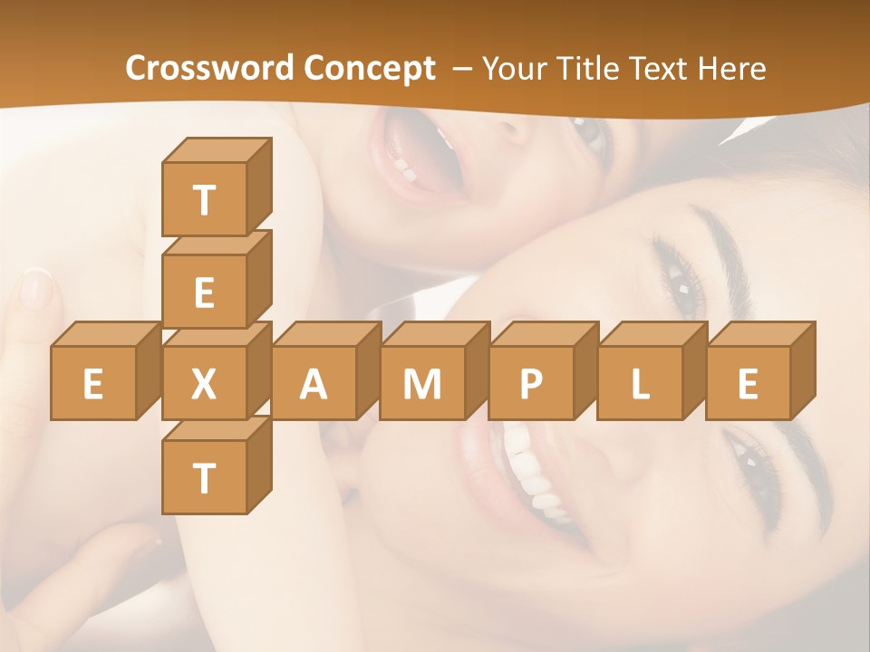 A Woman And A Child Are Smiling For The Camera PowerPoint Template