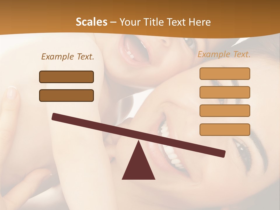 A Woman And A Child Are Smiling For The Camera PowerPoint Template