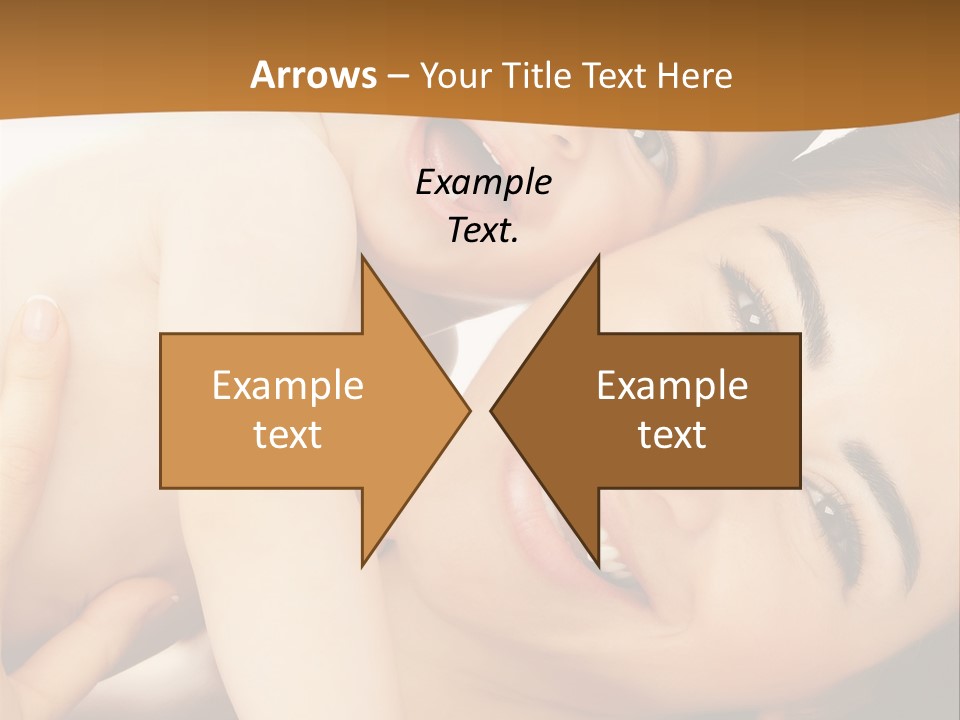 A Woman And A Child Are Smiling For The Camera PowerPoint Template