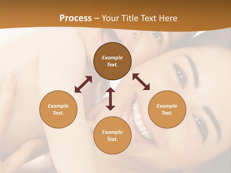 A Woman And A Child Are Smiling For The Camera PowerPoint Template