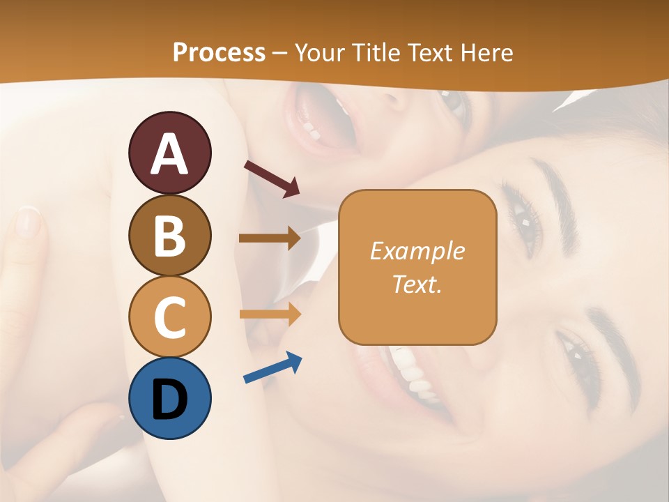 A Woman And A Child Are Smiling For The Camera PowerPoint Template