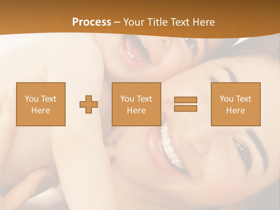 A Woman And A Child Are Smiling For The Camera PowerPoint Template