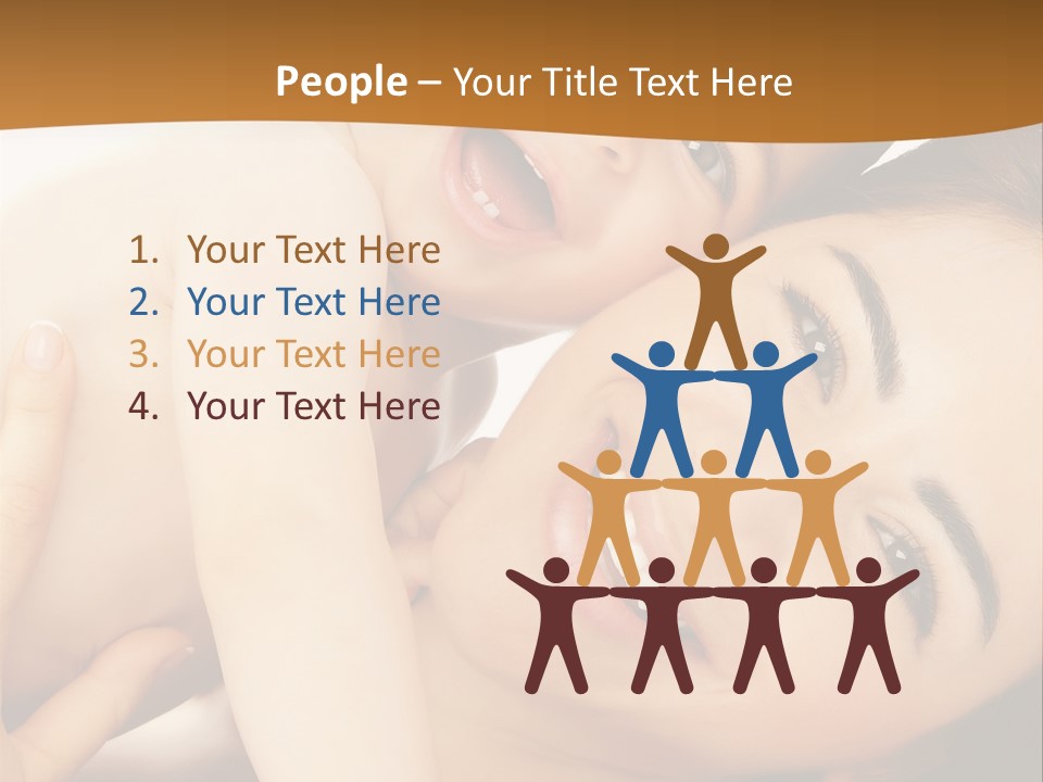 A Woman And A Child Are Smiling For The Camera PowerPoint Template