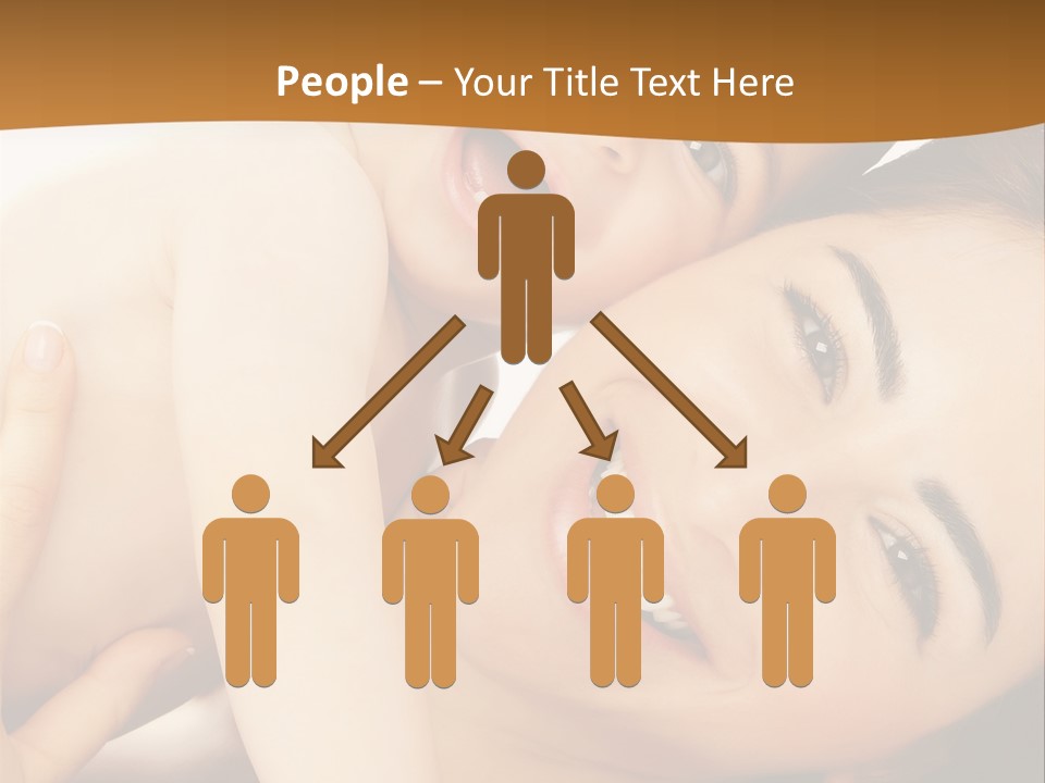 A Woman And A Child Are Smiling For The Camera PowerPoint Template