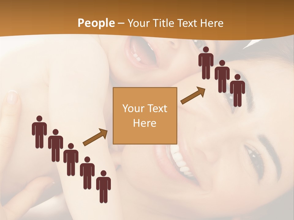 A Woman And A Child Are Smiling For The Camera PowerPoint Template