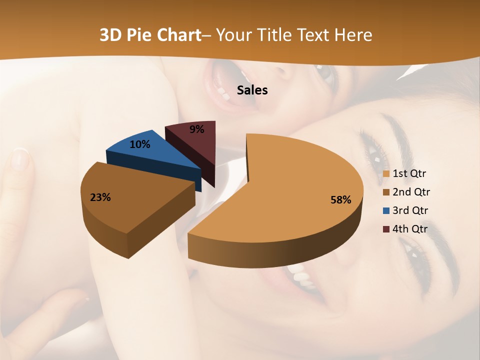 A Woman And A Child Are Smiling For The Camera PowerPoint Template