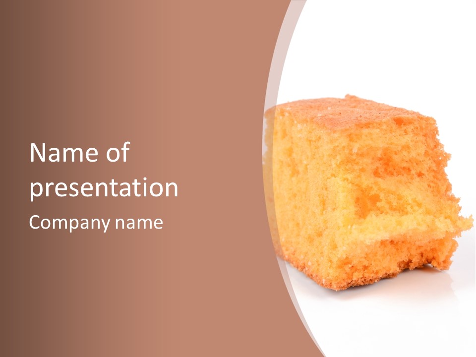 A Piece Of Cake Sitting On Top Of A White Plate PowerPoint Template