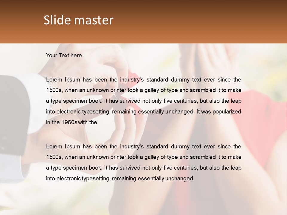 A Person Putting A Ring On A Woman's Finger PowerPoint Template