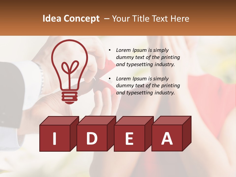 A Person Putting A Ring On A Woman's Finger PowerPoint Template