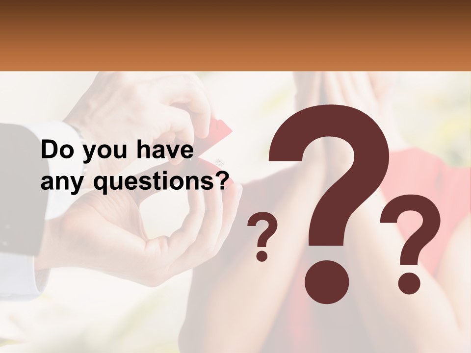 A Person Putting A Ring On A Woman's Finger PowerPoint Template