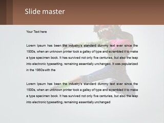 A Woman Jumping In The Air With A Backpack On Her Back PowerPoint Template