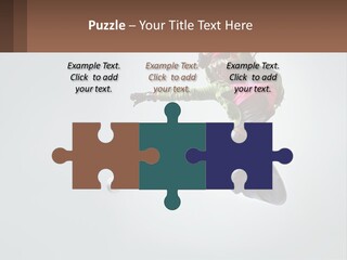 A Woman Jumping In The Air With A Backpack On Her Back PowerPoint Template