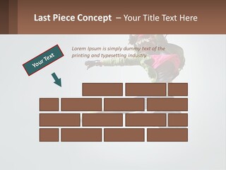 A Woman Jumping In The Air With A Backpack On Her Back PowerPoint Template