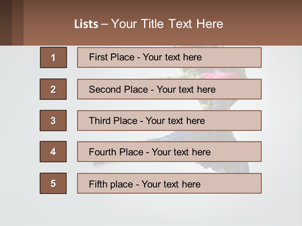 A Woman Jumping In The Air With A Backpack On Her Back PowerPoint Template