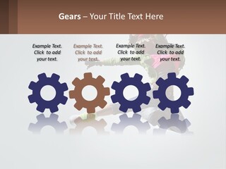 A Woman Jumping In The Air With A Backpack On Her Back PowerPoint Template