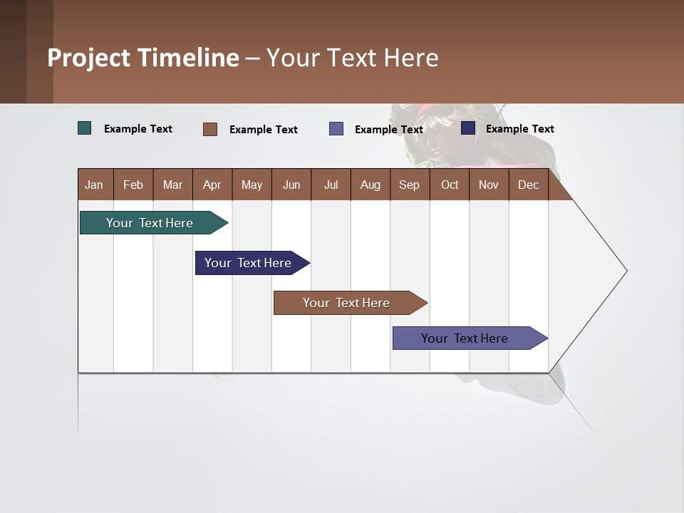 A Woman Jumping In The Air With A Backpack On Her Back PowerPoint Template