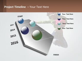 A Woman Jumping In The Air With A Backpack On Her Back PowerPoint Template