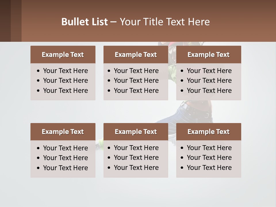 A Woman Jumping In The Air With A Backpack On Her Back PowerPoint Template