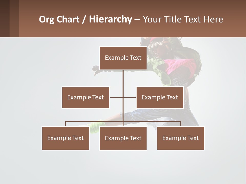 A Woman Jumping In The Air With A Backpack On Her Back PowerPoint Template