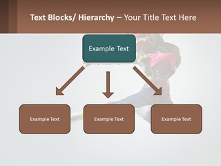 A Woman Jumping In The Air With A Backpack On Her Back PowerPoint Template