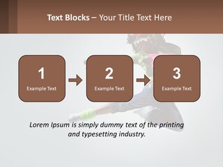 A Woman Jumping In The Air With A Backpack On Her Back PowerPoint Template