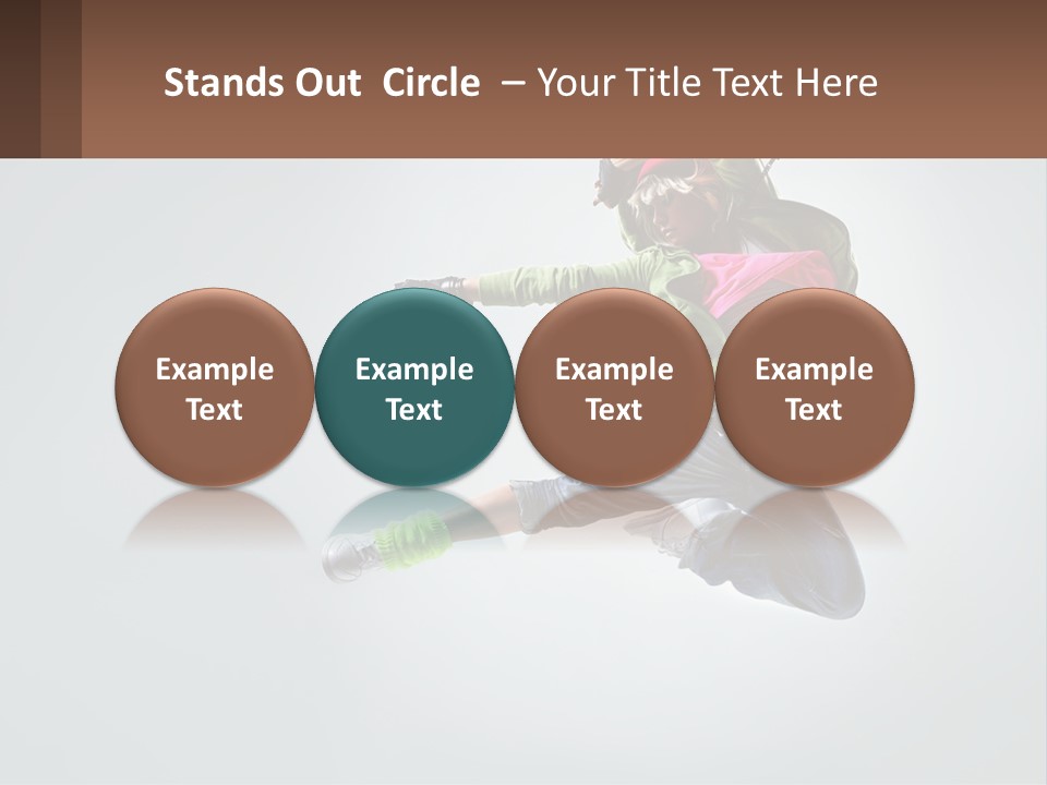 A Woman Jumping In The Air With A Backpack On Her Back PowerPoint Template