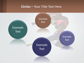 A Woman Jumping In The Air With A Backpack On Her Back PowerPoint Template