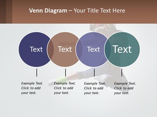 A Woman Jumping In The Air With A Backpack On Her Back PowerPoint Template