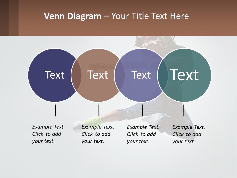 A Woman Jumping In The Air With A Backpack On Her Back PowerPoint Template