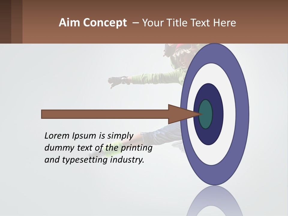 A Woman Jumping In The Air With A Backpack On Her Back PowerPoint Template