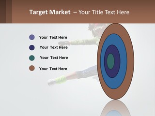 A Woman Jumping In The Air With A Backpack On Her Back PowerPoint Template