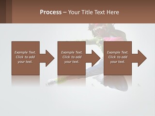 A Woman Jumping In The Air With A Backpack On Her Back PowerPoint Template