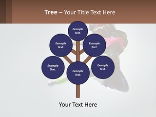 A Woman Jumping In The Air With A Backpack On Her Back PowerPoint Template