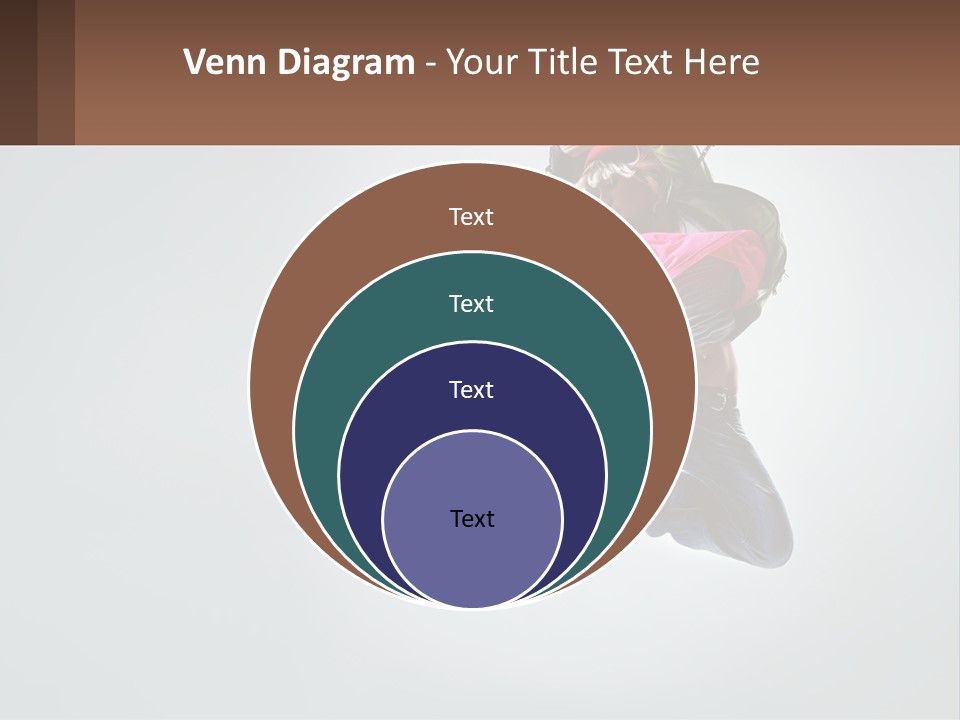 A Woman Jumping In The Air With A Backpack On Her Back PowerPoint Template