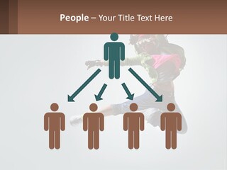 A Woman Jumping In The Air With A Backpack On Her Back PowerPoint Template