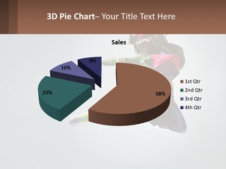 A Woman Jumping In The Air With A Backpack On Her Back PowerPoint Template