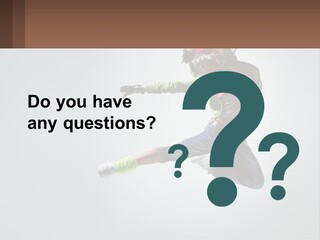 A Woman Jumping In The Air With A Backpack On Her Back PowerPoint Template