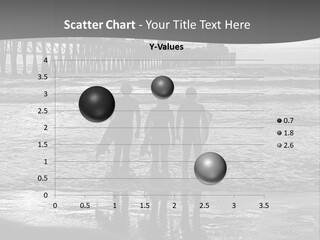 Three Surfers Are Standing On The Beach With Their Surfboards PowerPoint Template