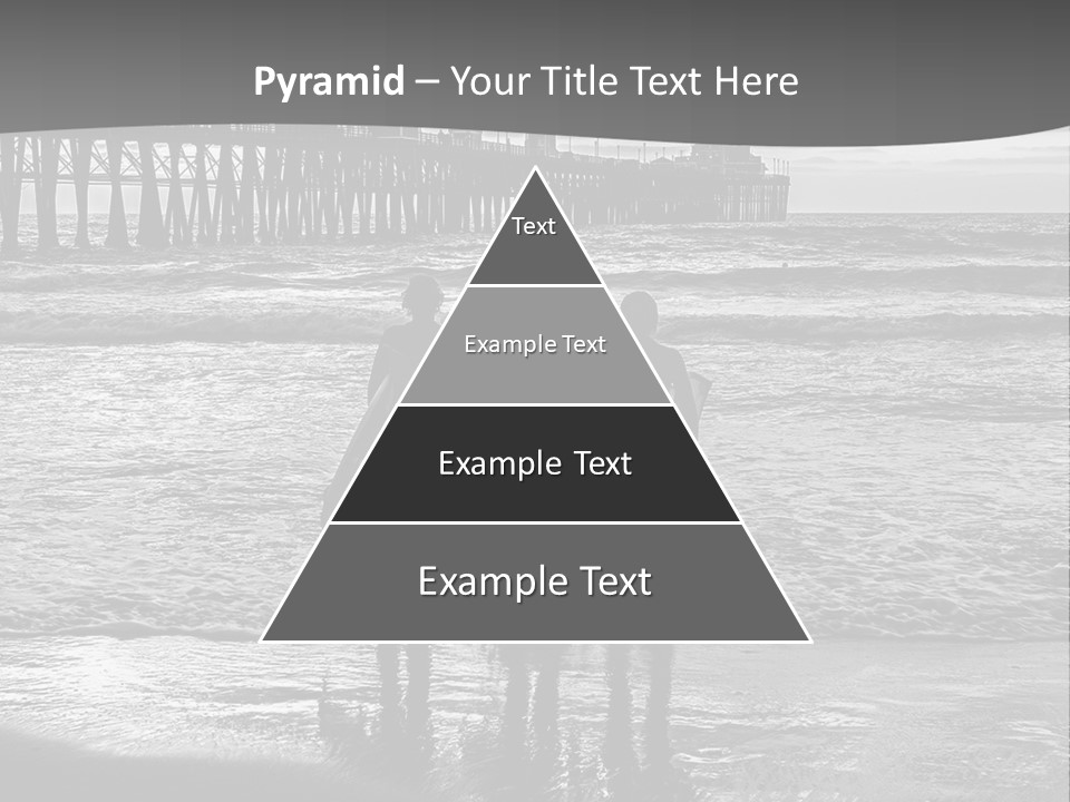 Three Surfers Are Standing On The Beach With Their Surfboards PowerPoint Template
