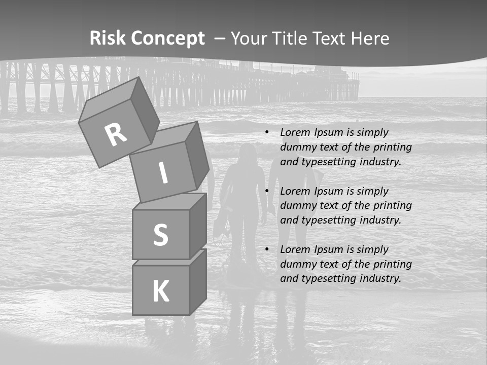 Three Surfers Are Standing On The Beach With Their Surfboards PowerPoint Template