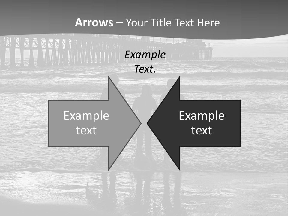 Three Surfers Are Standing On The Beach With Their Surfboards PowerPoint Template